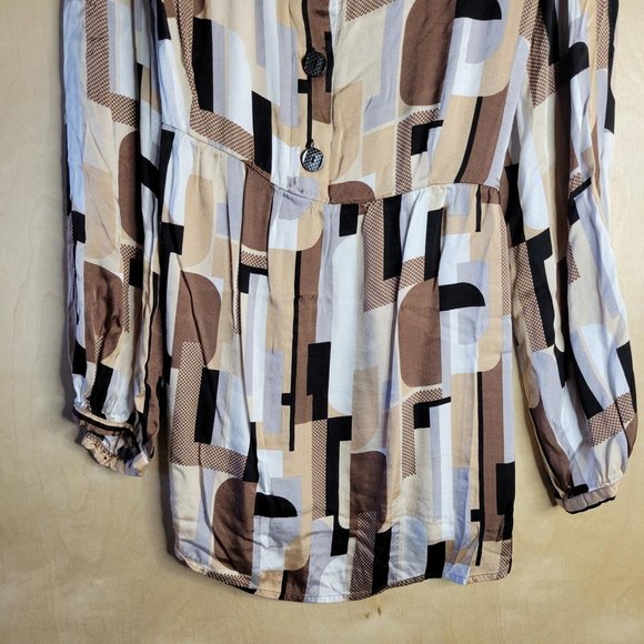 Dress Barn Women Cooper Metallic Satin Babydoll Top Blouse Women Plus Size 18/20 - Picture 6 of 11